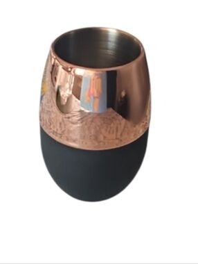 Nicholas Collection Copper Chill Cup Insulated Freezer Gel Wine Tumbler NWOT